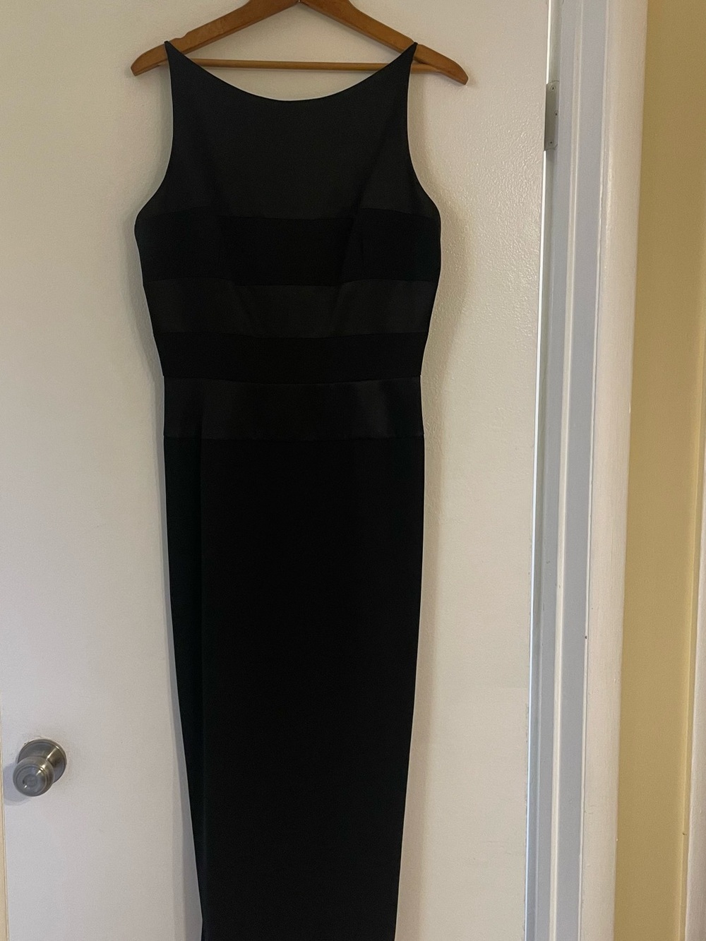Vintage Gigi by Gillian Black Satin Panel Evening Dress Size 12